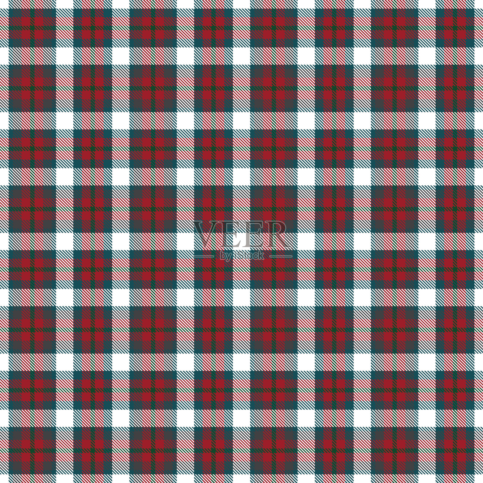 圣诞棕灰色格纹无缝图案插画图片素材