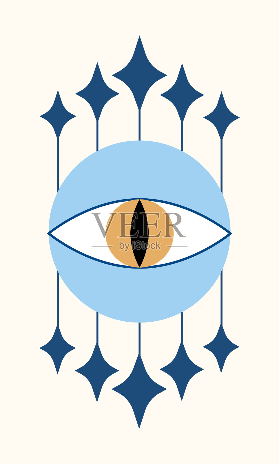 放荡不羁的眼睛贴纸插画图片素材