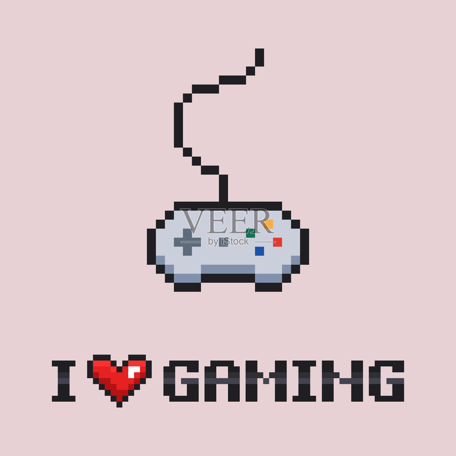 像素艺术- 8位灰色手柄插画图片素材