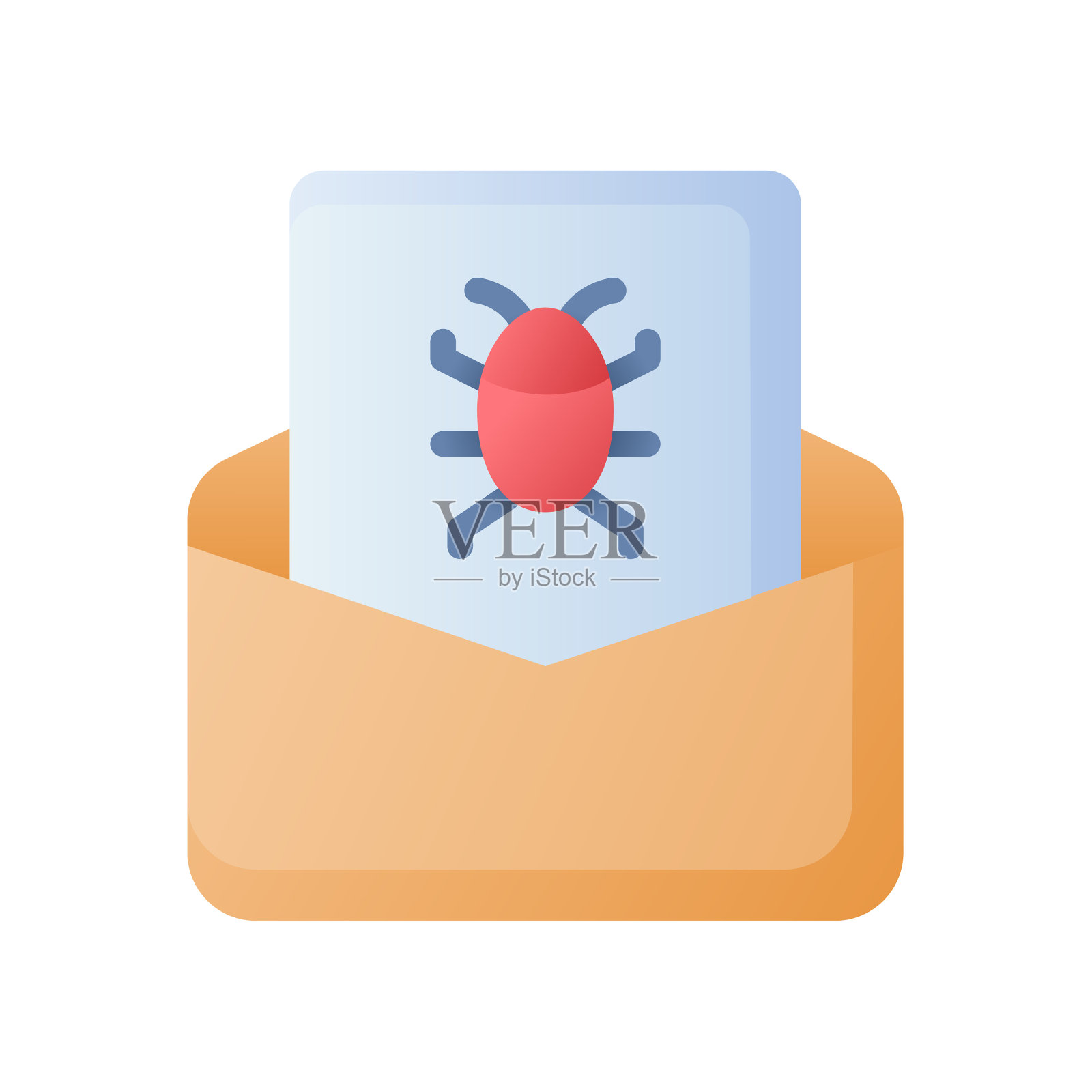 诈骗诈骗电子邮件恶意软件垃圾邮件单一孤立图标素材