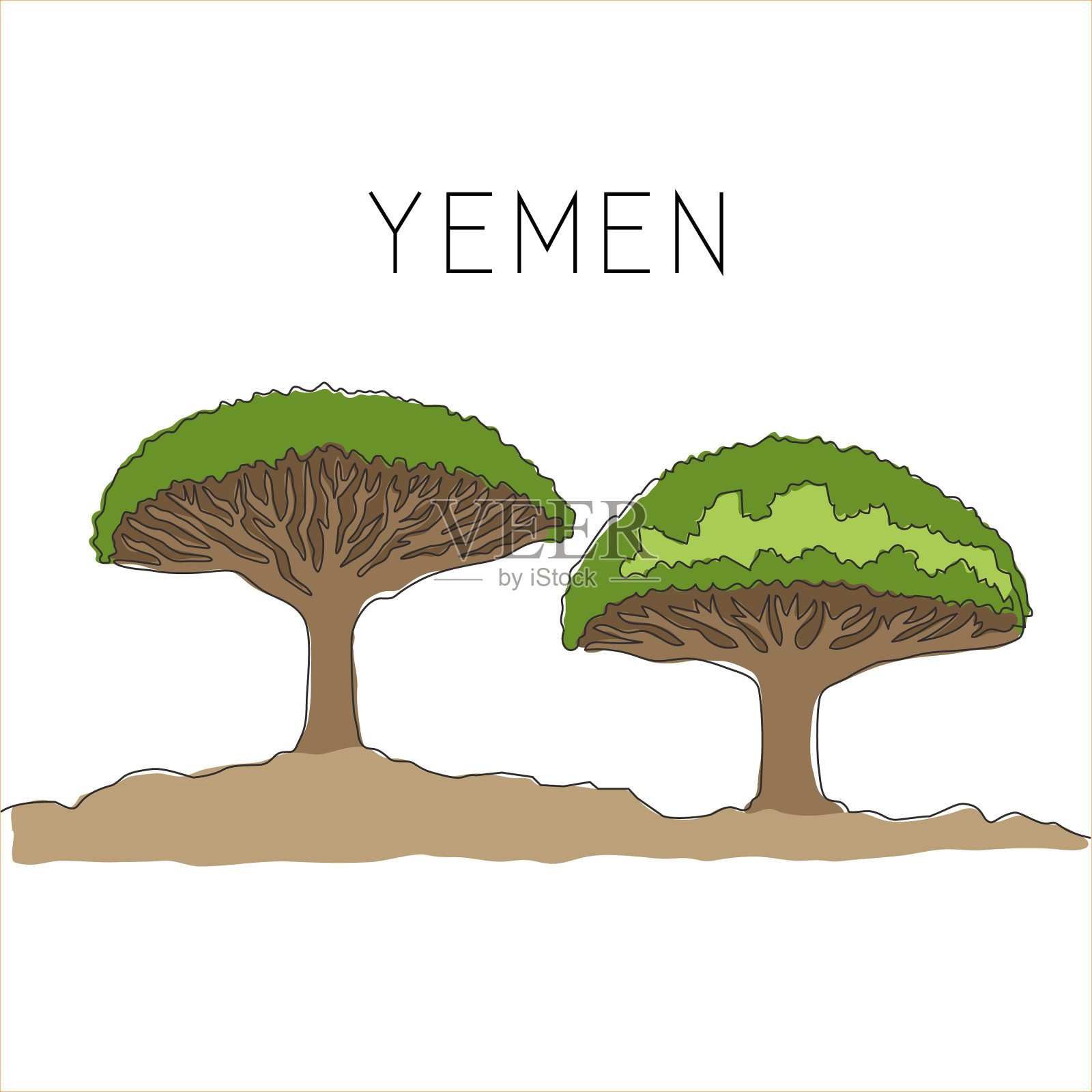 单线画的美与异域插画图片素材