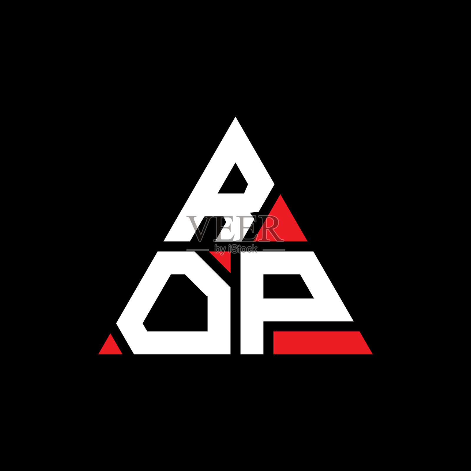 Rop三角形字母标志设计用三角形插画图片素材