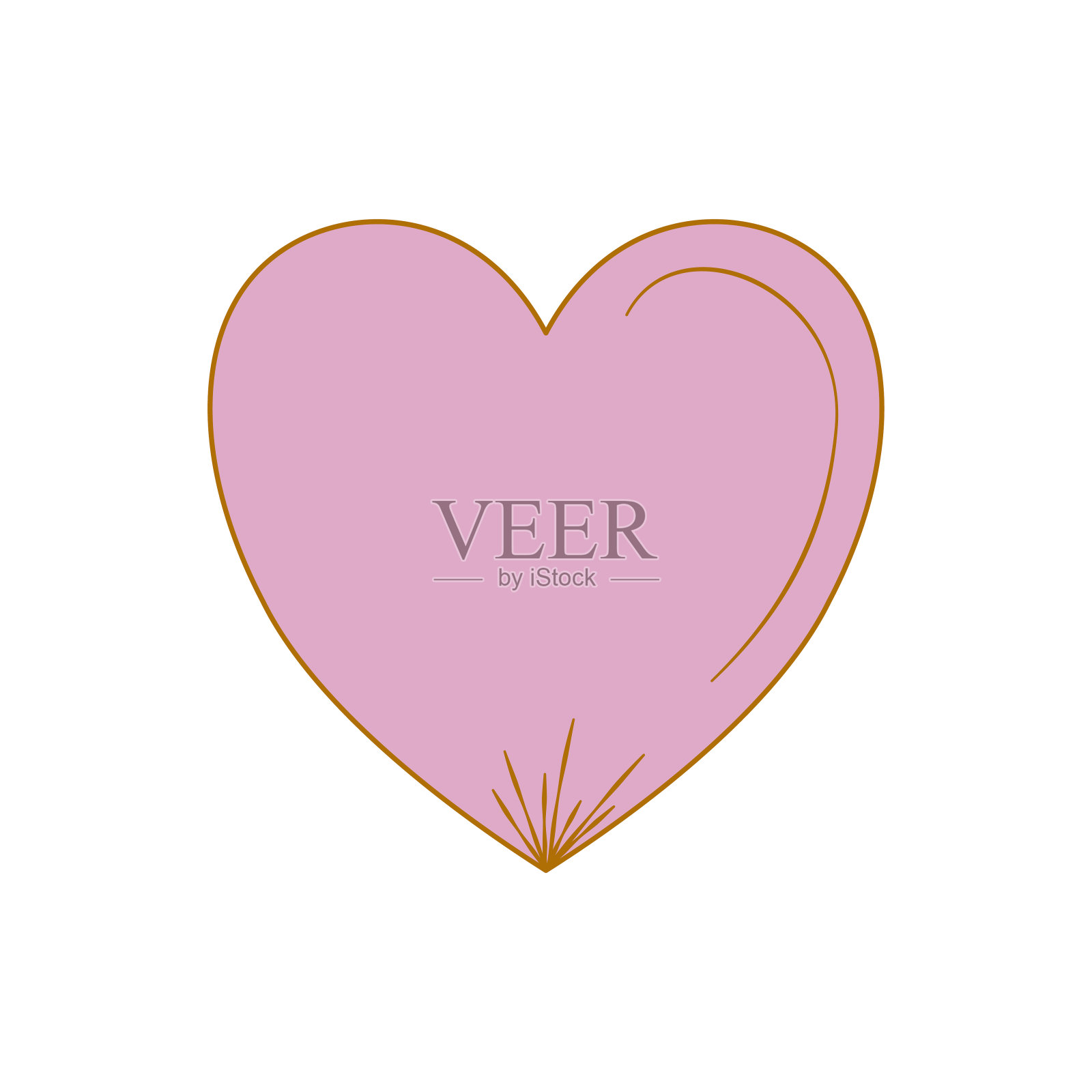 为印刷设计的嬉皮groovy心。现代向量插图。印刷设计。孩子的图形。矢量卡通嬉皮插图涂鸦。插画图片素材