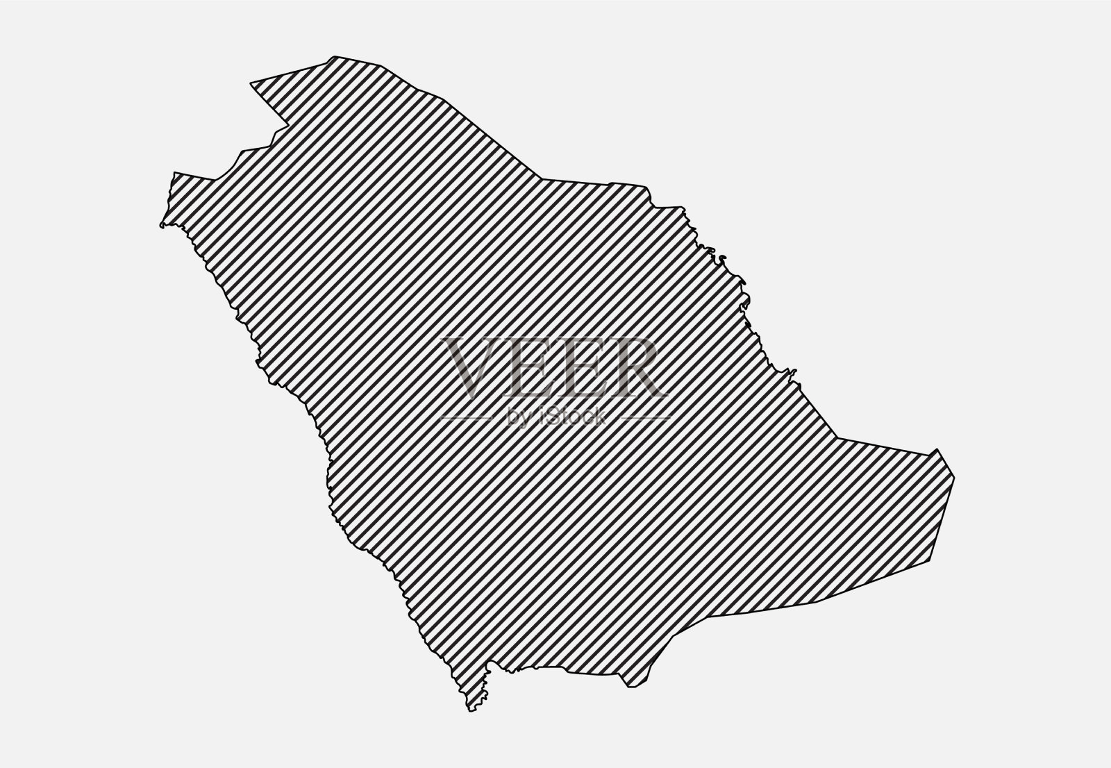 地图沙特阿拉伯模板亚洲国家插画图片素材