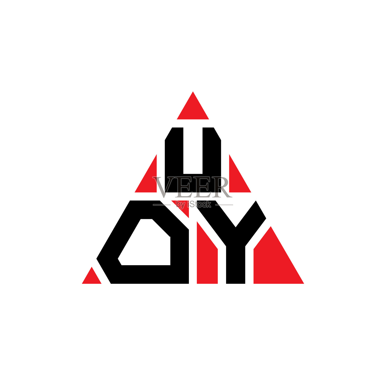 Uoy三角形字母标志设计用三角形插画图片素材