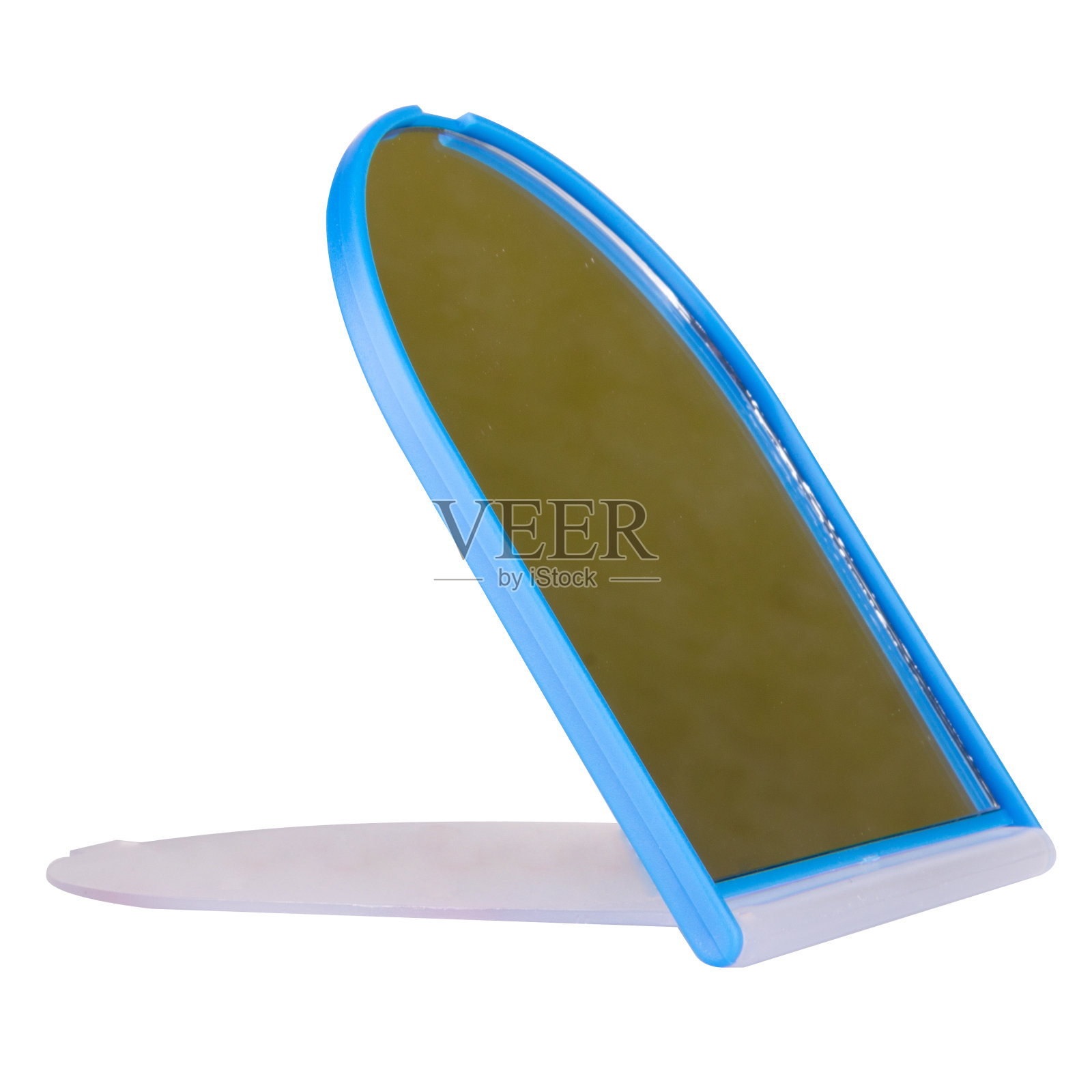 袖珍镜子孤立在白色背景照片摄影图片