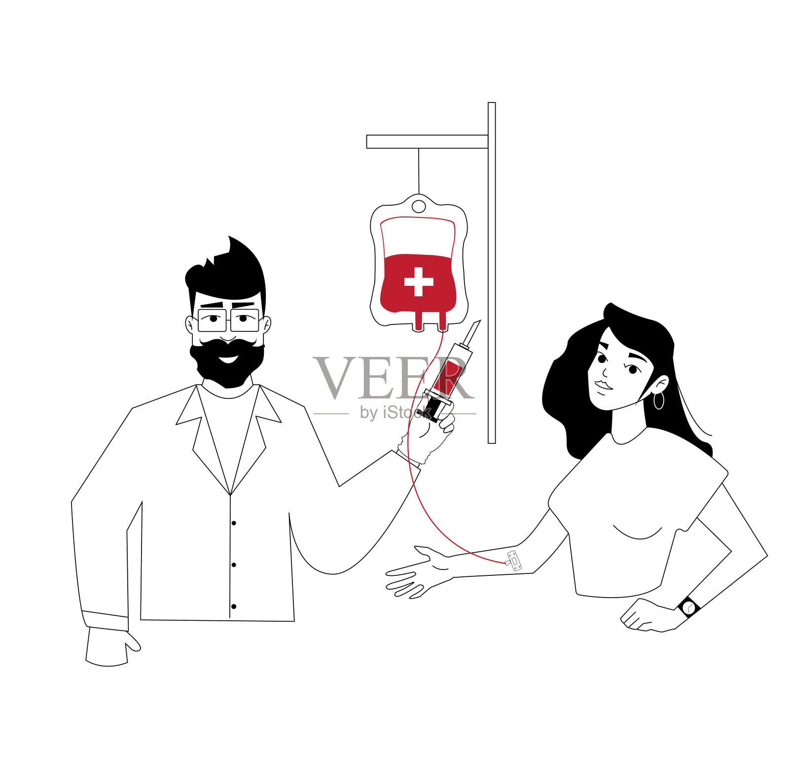 献血拯救生命插画图片素材