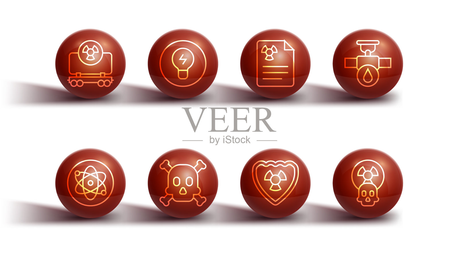 原子工业专线放射性货运列车图标素材