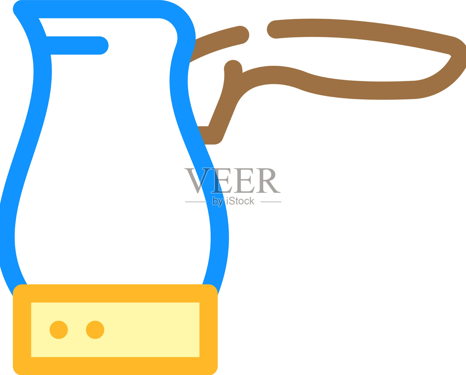 电气土耳其酿造咖啡颜色图标设计元素图片