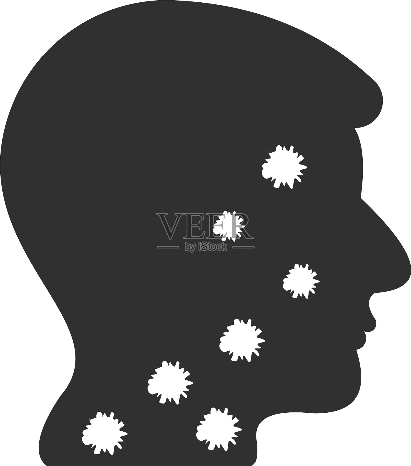 脸过敏图标插画图片素材