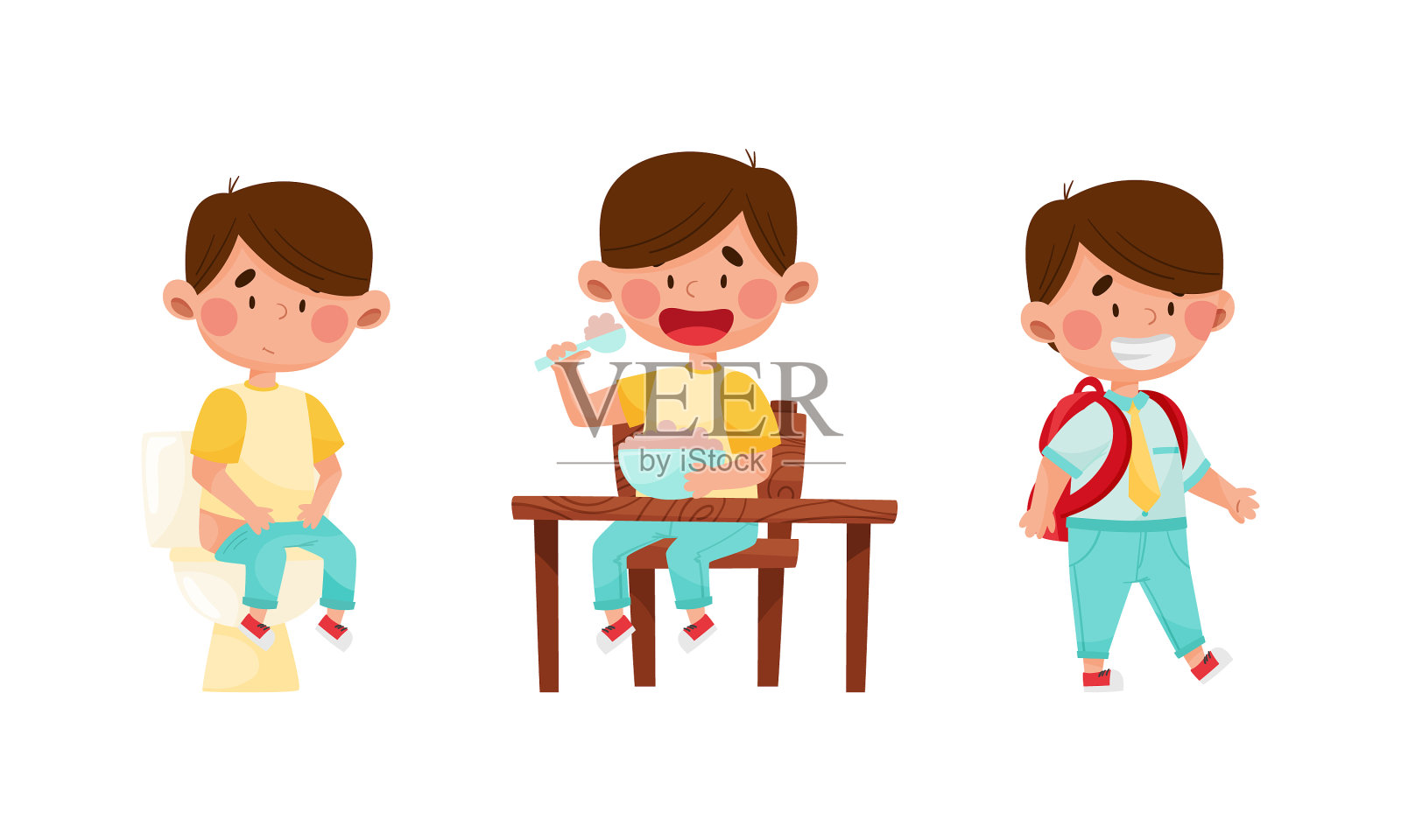 小屁孩每日例行可爱小屁孩坐在上面设计元素图片