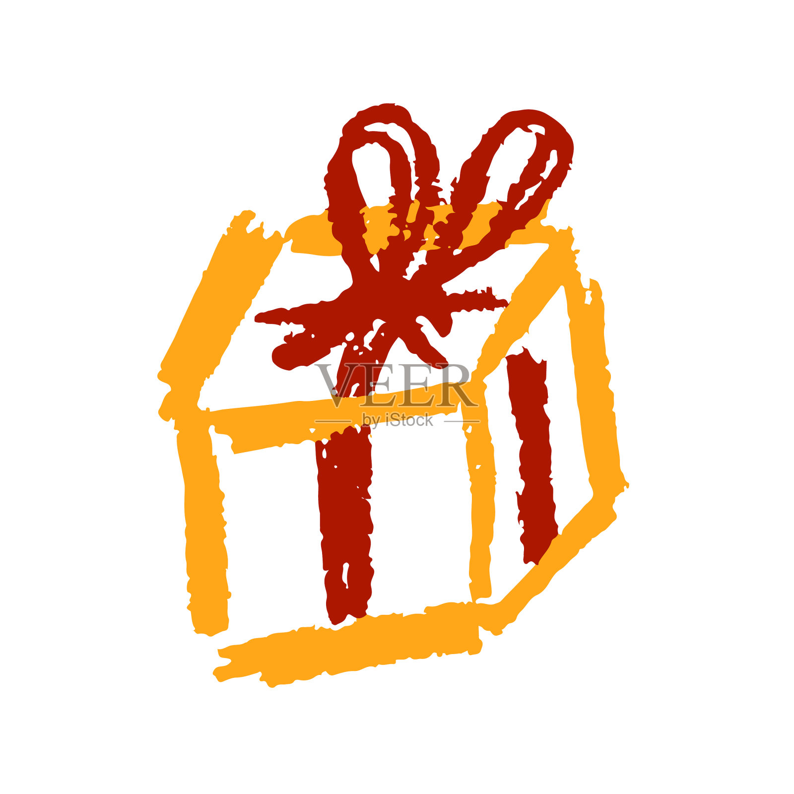 图标在手绘风格的蜡笔画设计元素图片