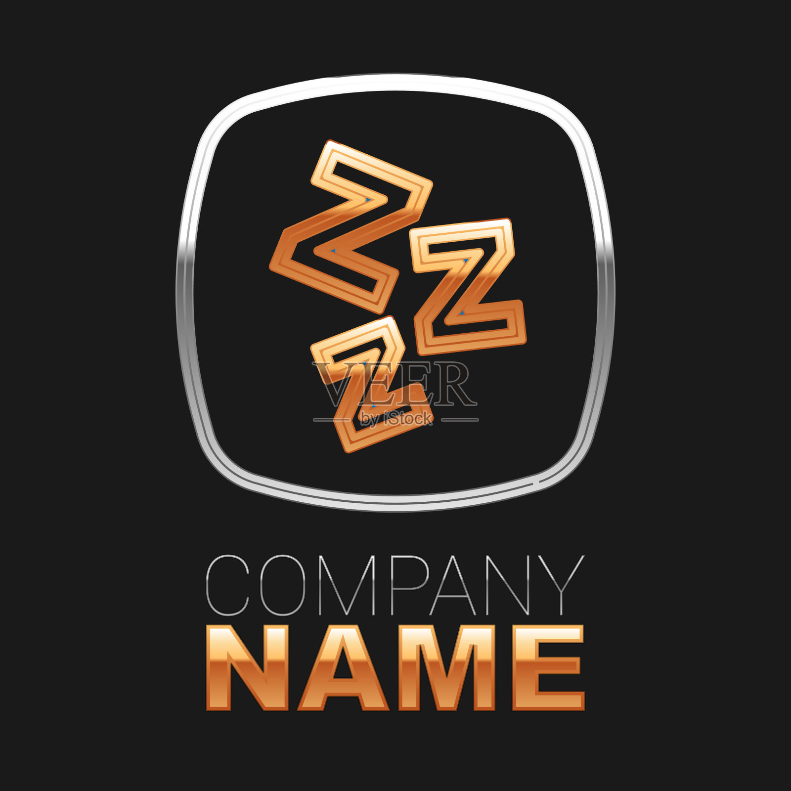 线困图标孤立在黑色背景插画图片素材