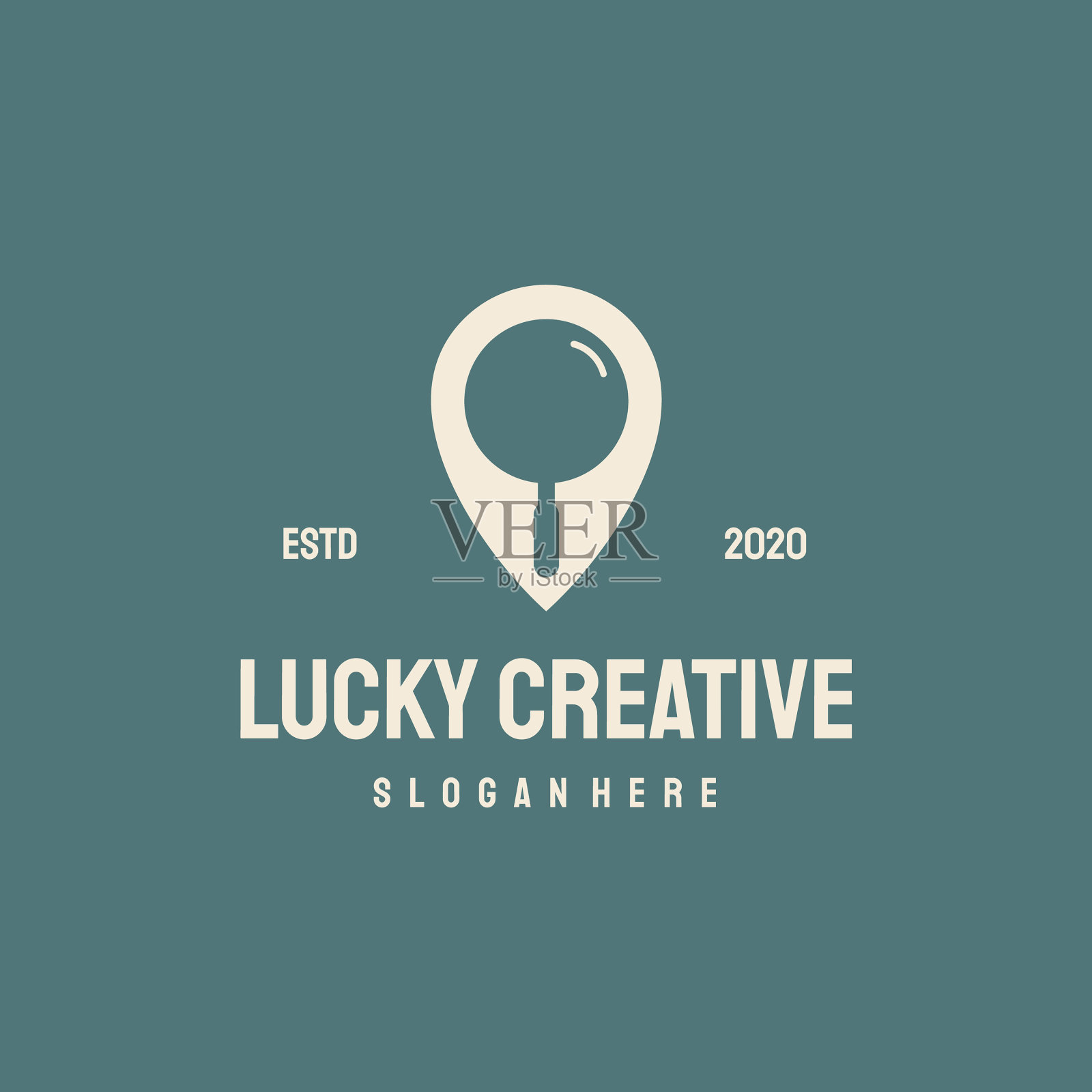 找到工作标志复古模板点搜索设计模板素材