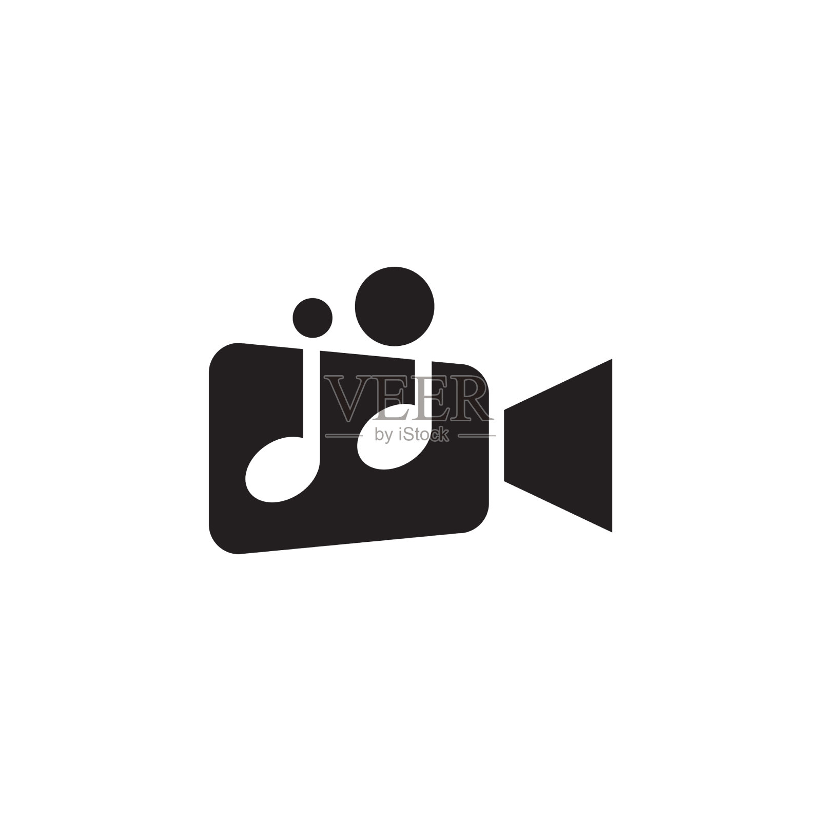 视频录制用音符简单的标志符号图标素材