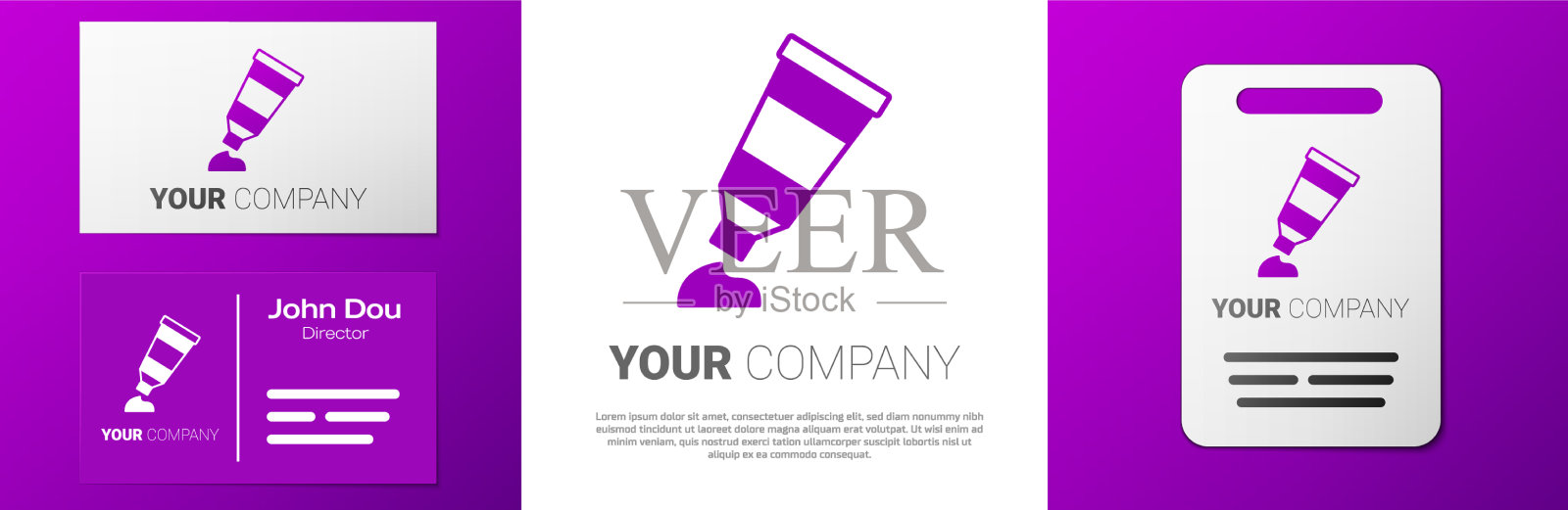 与油漆面板图标隔离的标志管插画图片素材