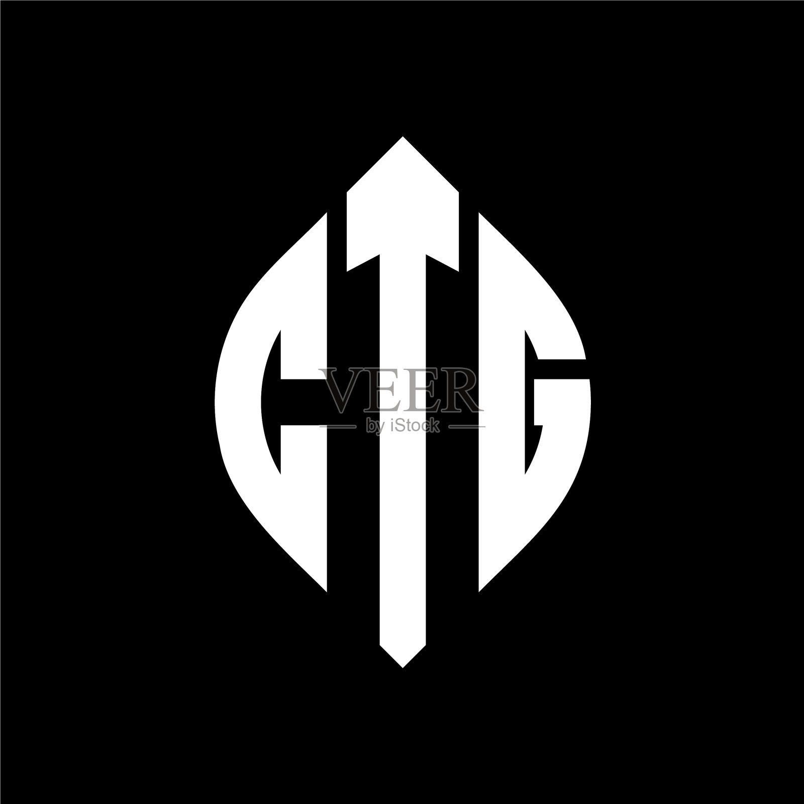 CTG圆形字母标志设计用圆形和插画图片素材