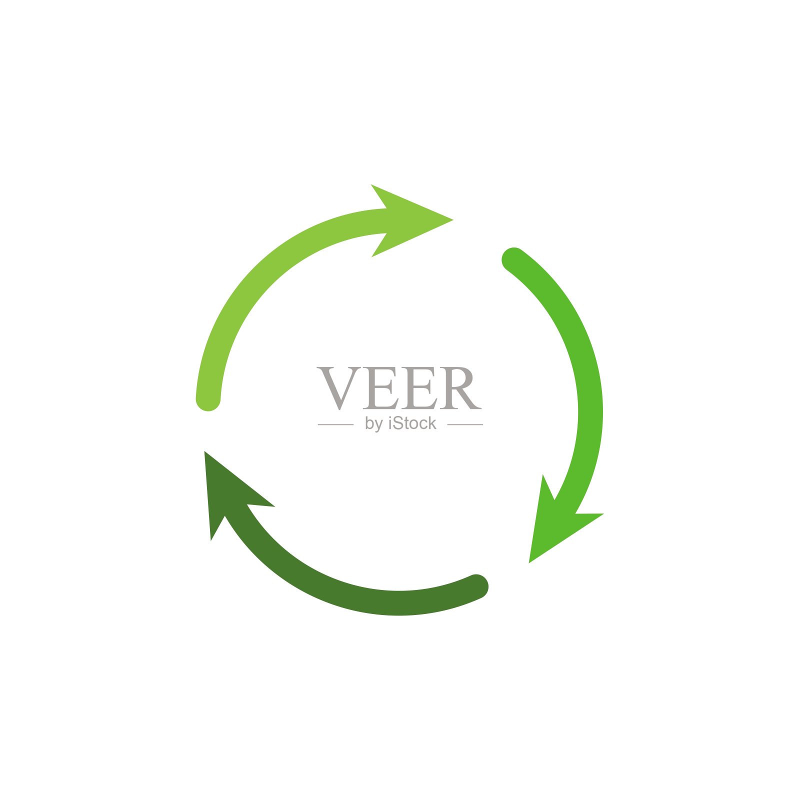 白色背景上的生态叶。矢量图插画图片素材