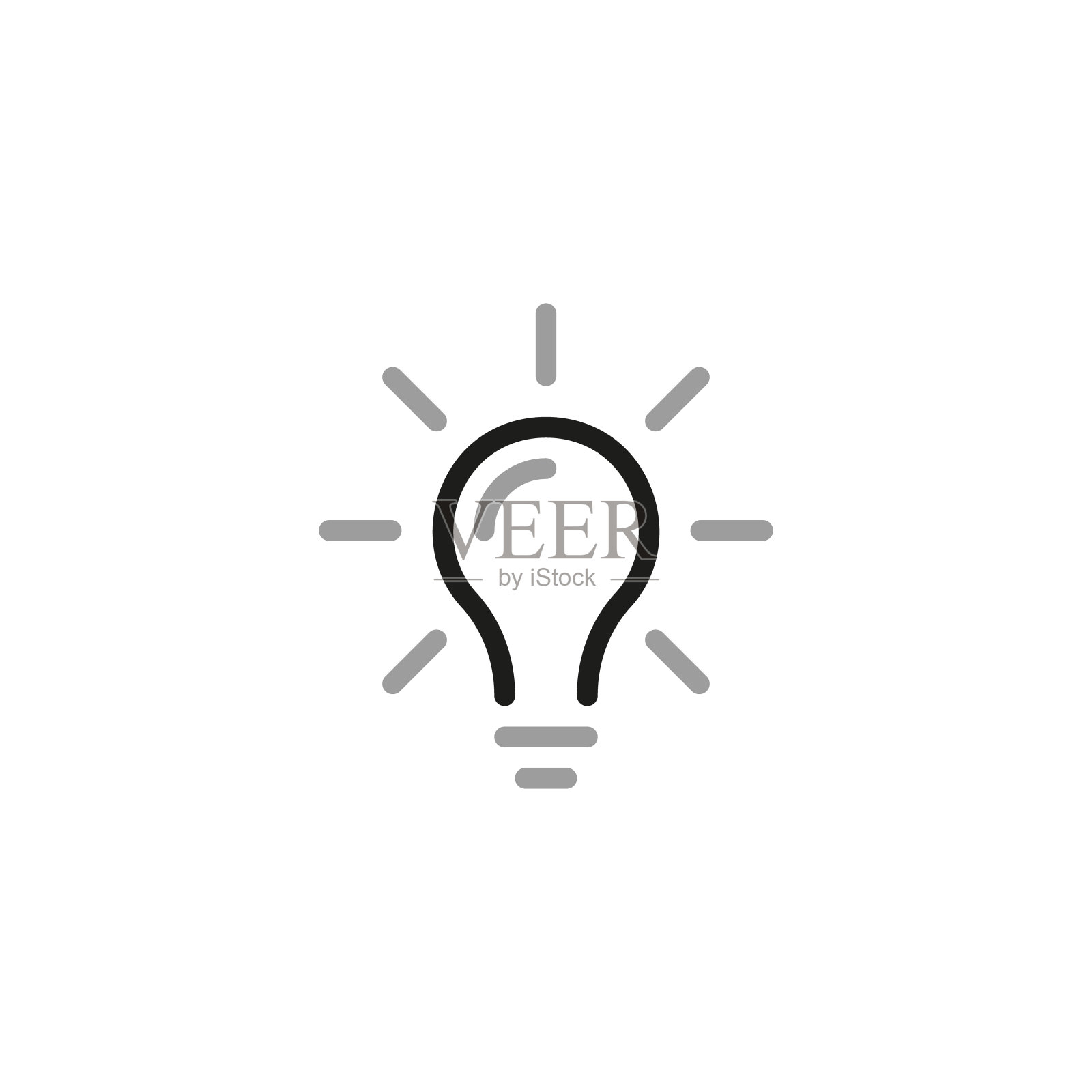 线条图标联系我们。联系我们的网页图标在线条风格。一个线性风格的发光灯泡的图标。可编辑的矢量中风。矢量插图。图标素材