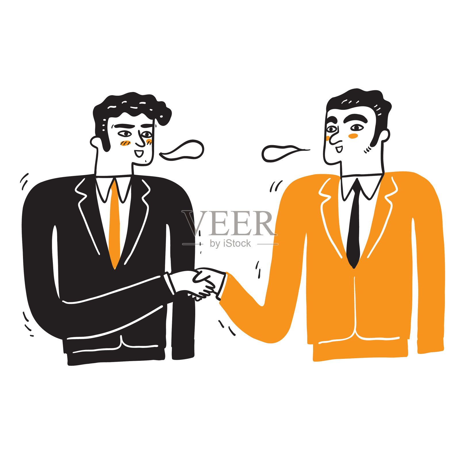 两位商人的握手设计元素图片