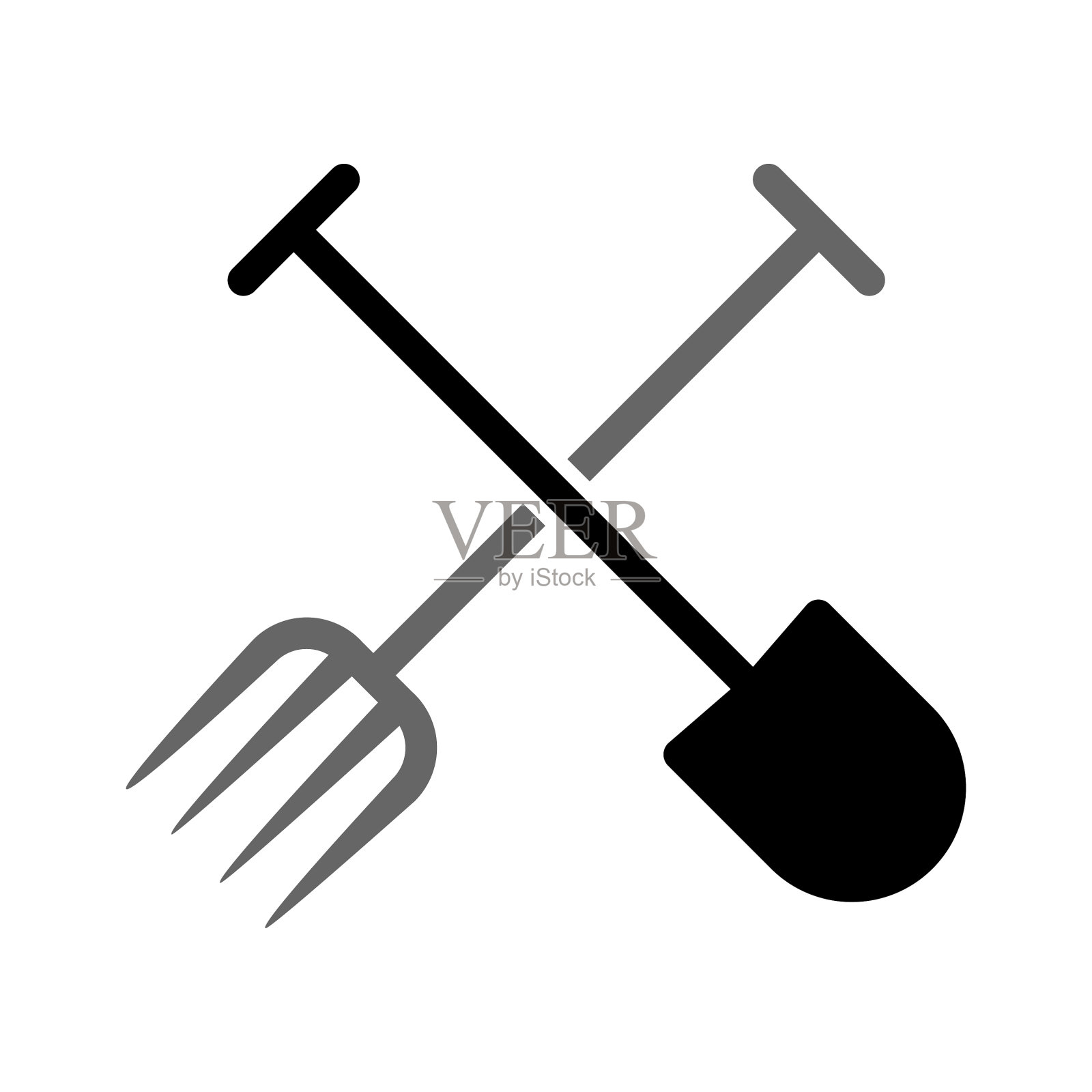 铲、叉插画图片素材