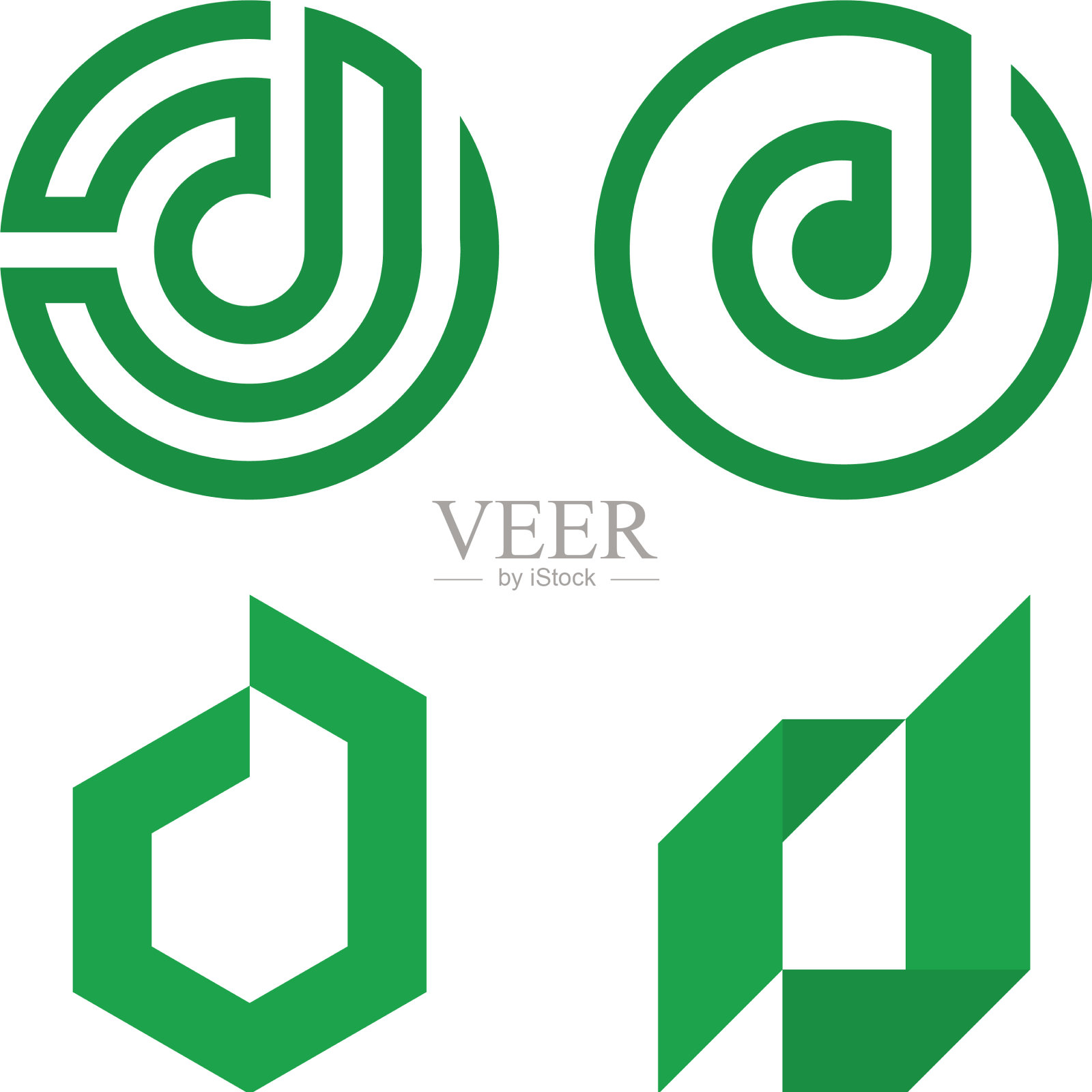 字母d标志套装插画图片素材