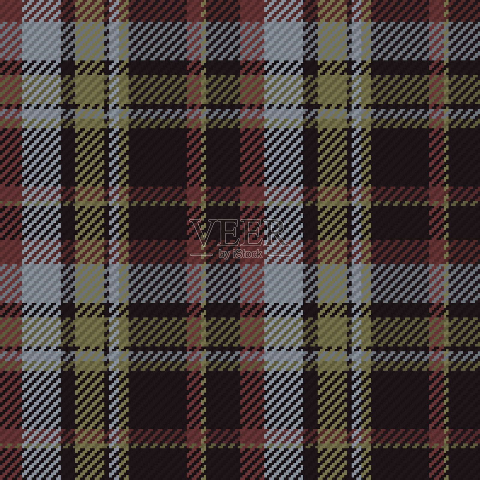 无缝图案的苏格兰格子插画图片素材