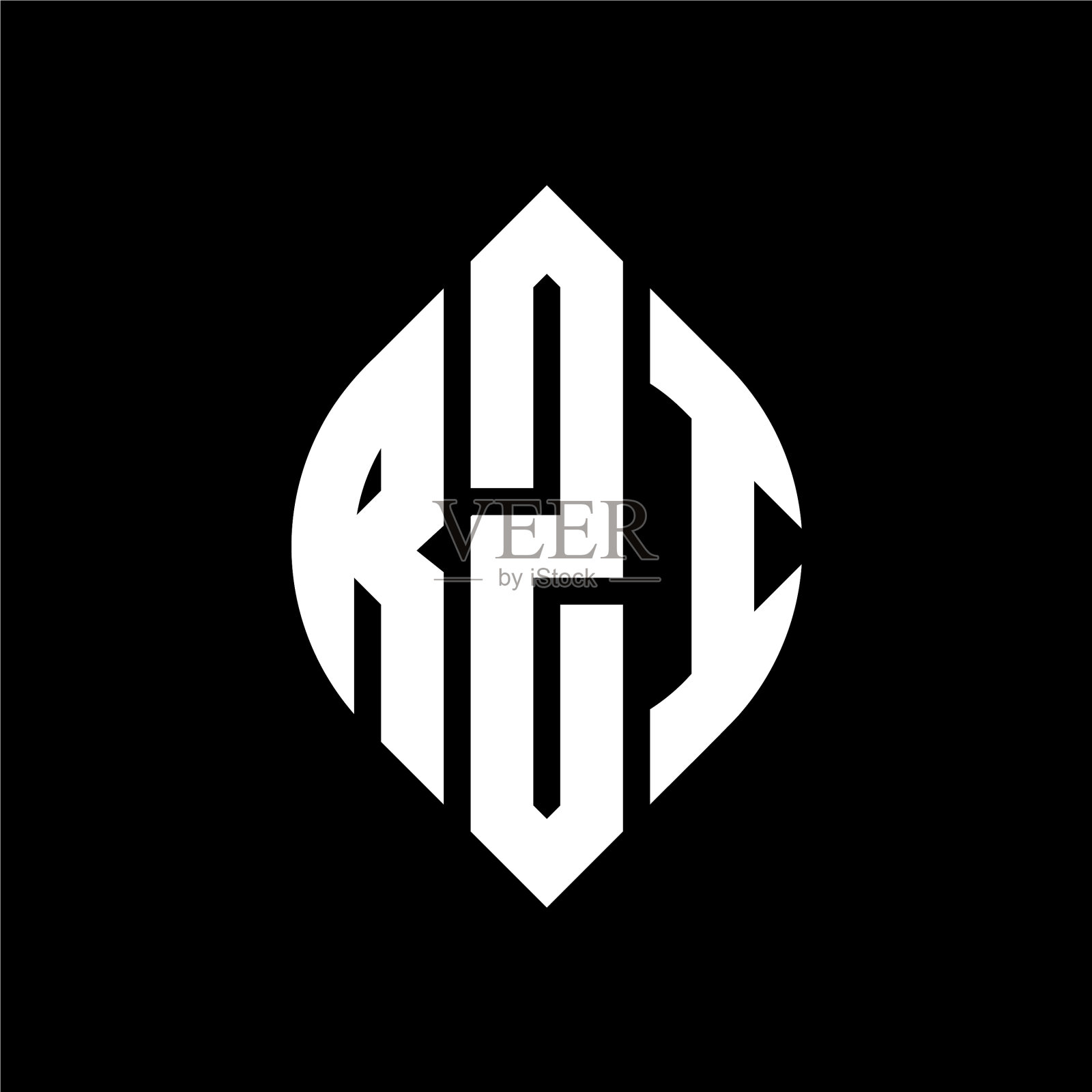 Rzi圆字母logo设计用圆和插画图片素材