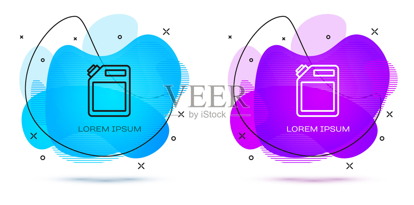 线罐汽油图标孤立在白色插画图片素材