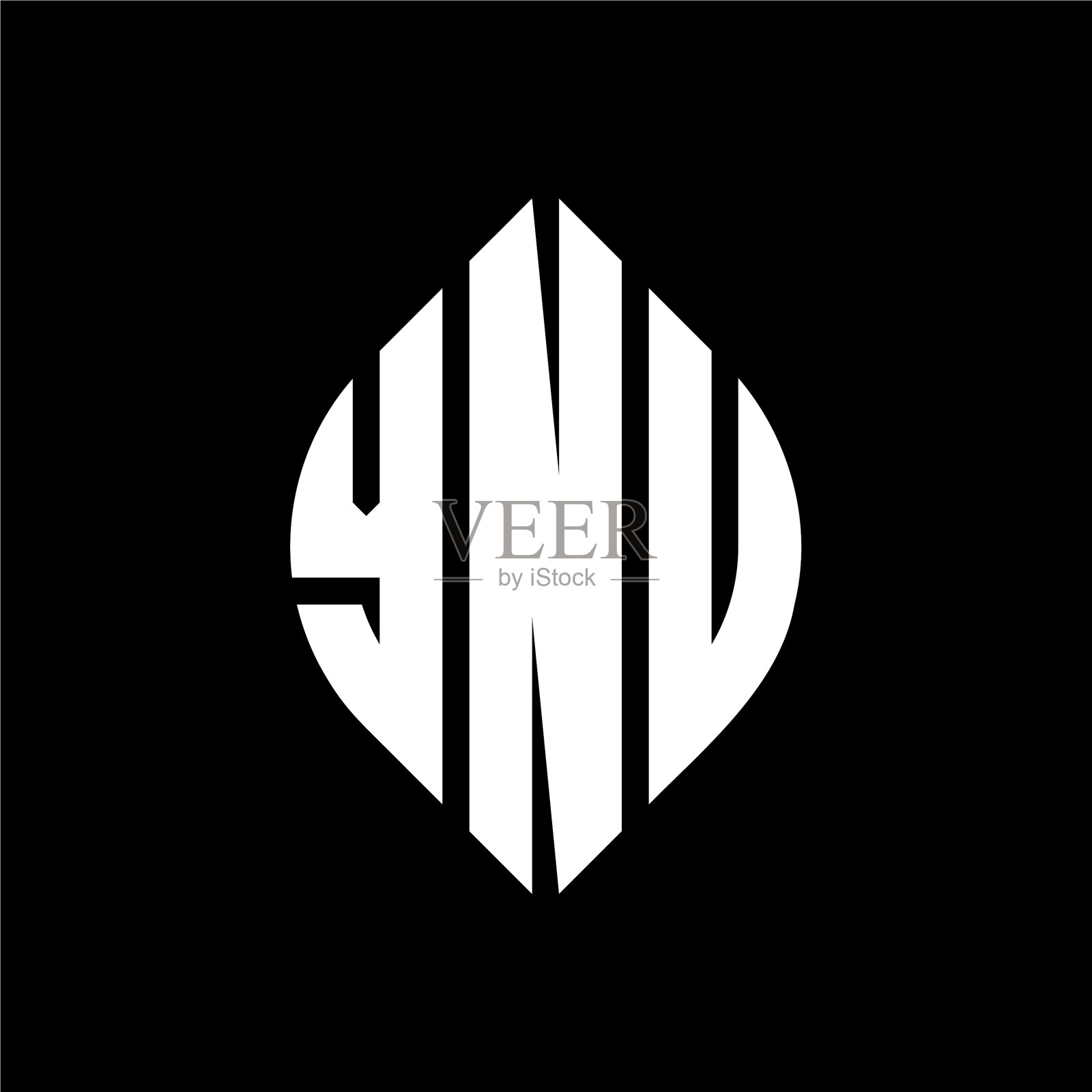 圆字母logo设计用圆和插画图片素材