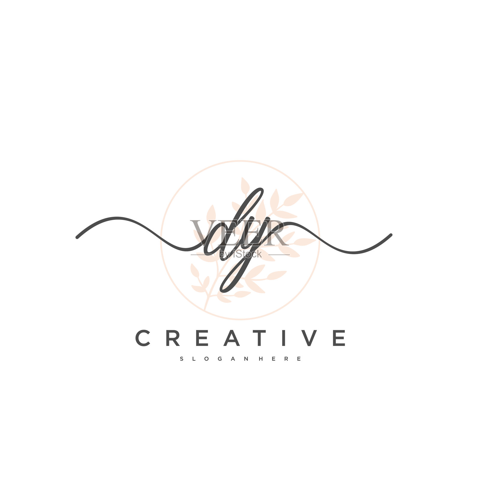 Dy初始手写极简几何标志插画图片素材