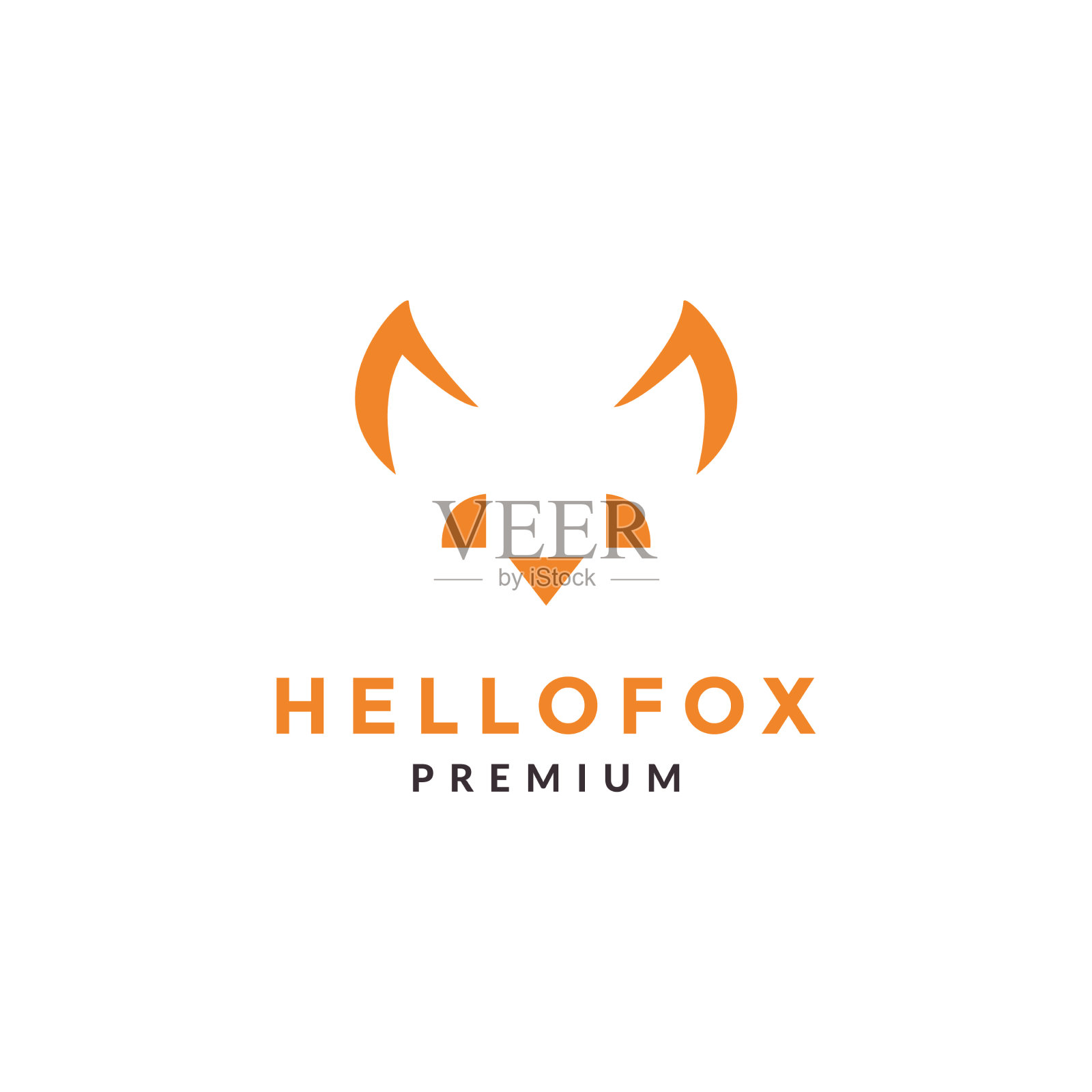 几何脸狐狸狼标志标志图标图形插画图片素材