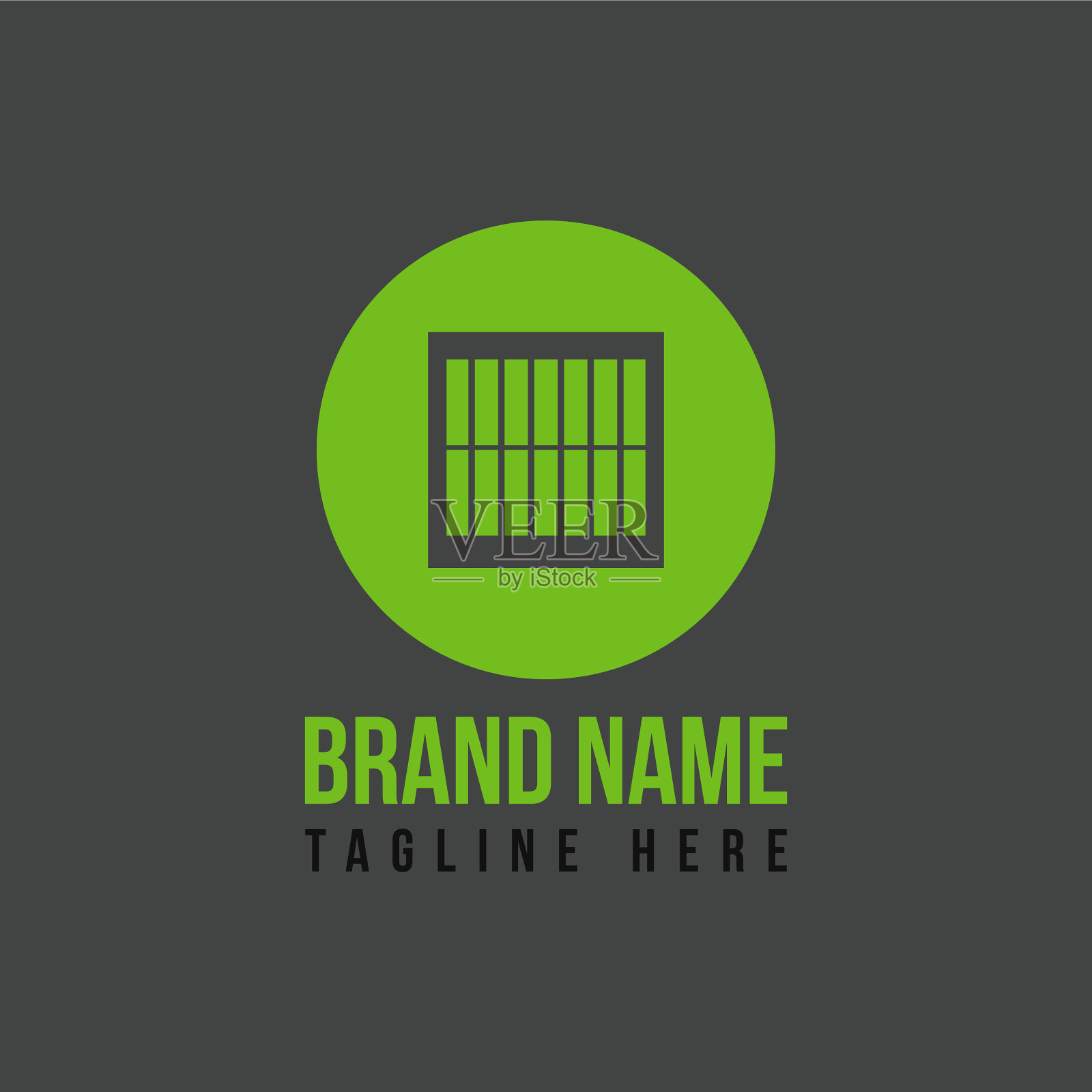 监狱和窗口概念标志设计插画图片素材