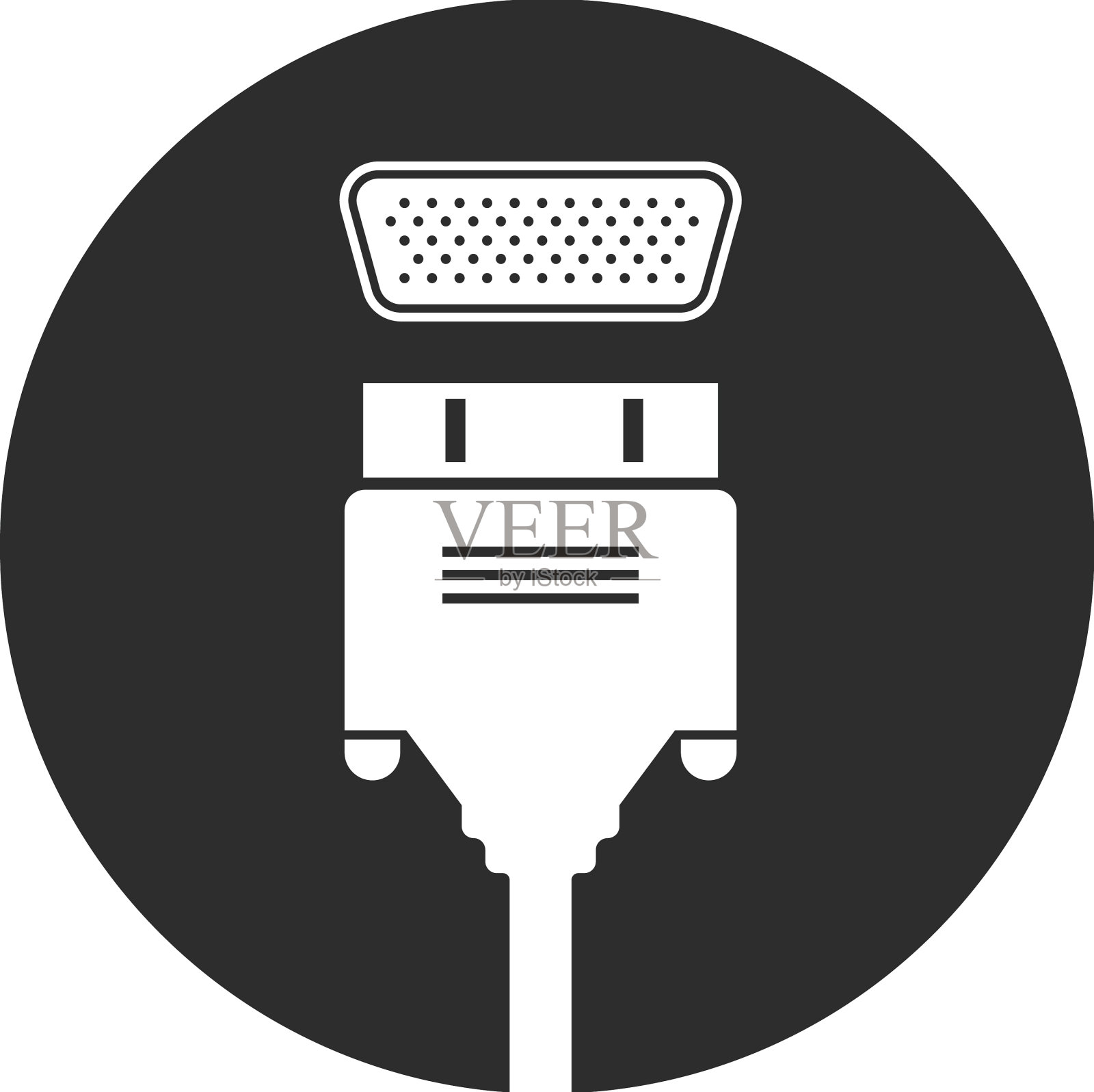 Hdmi电缆图标设计模板图标素材