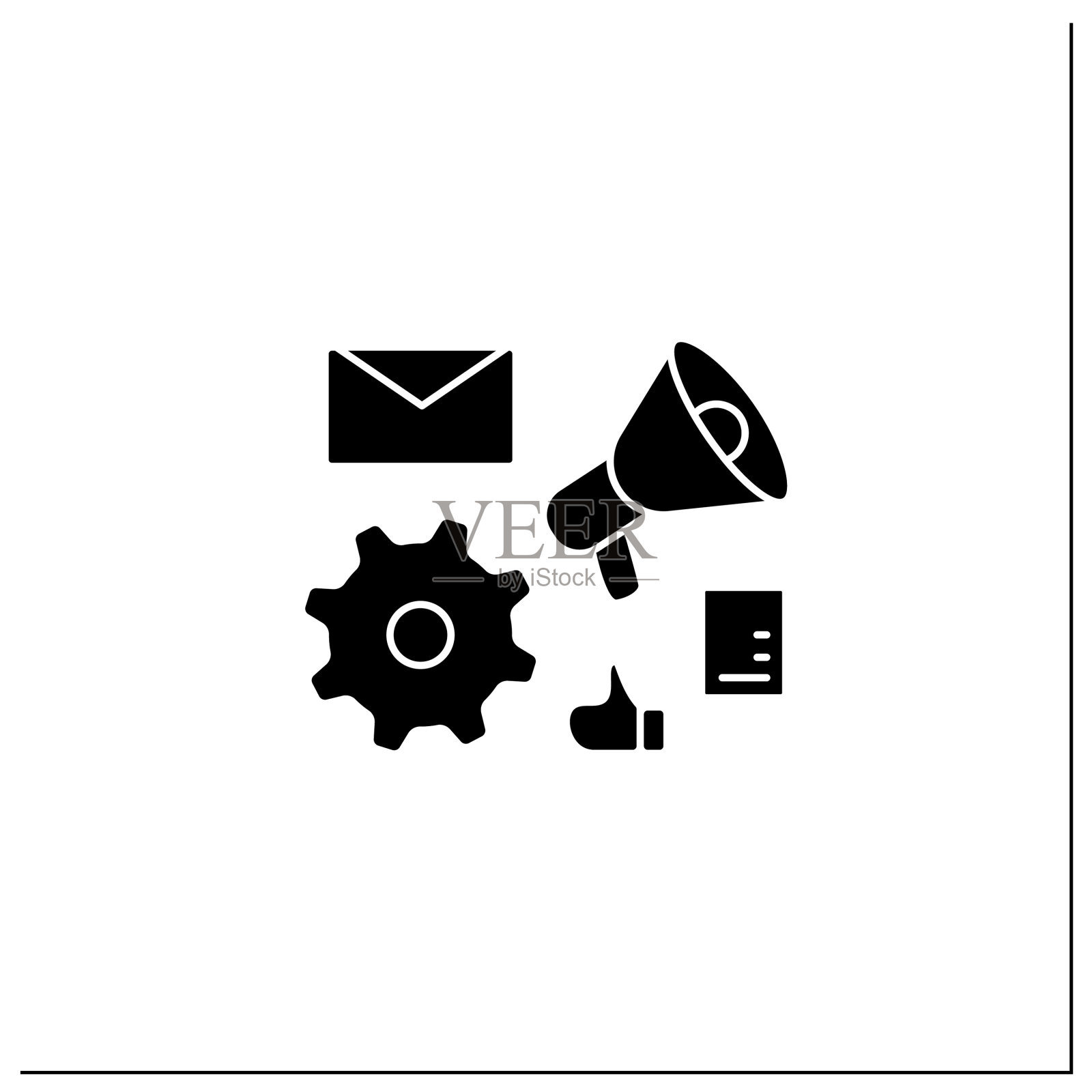 营销自动化字形图标图标素材