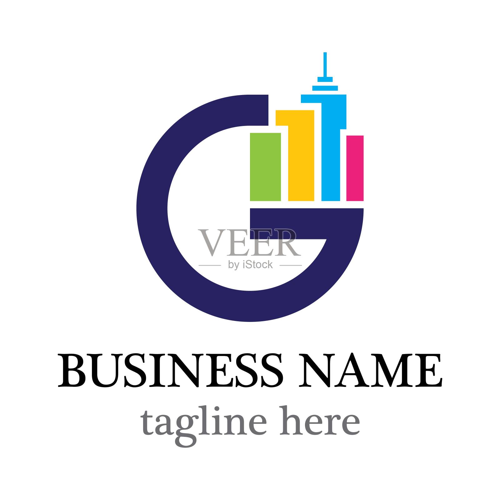 字母G和不动产插画图片素材