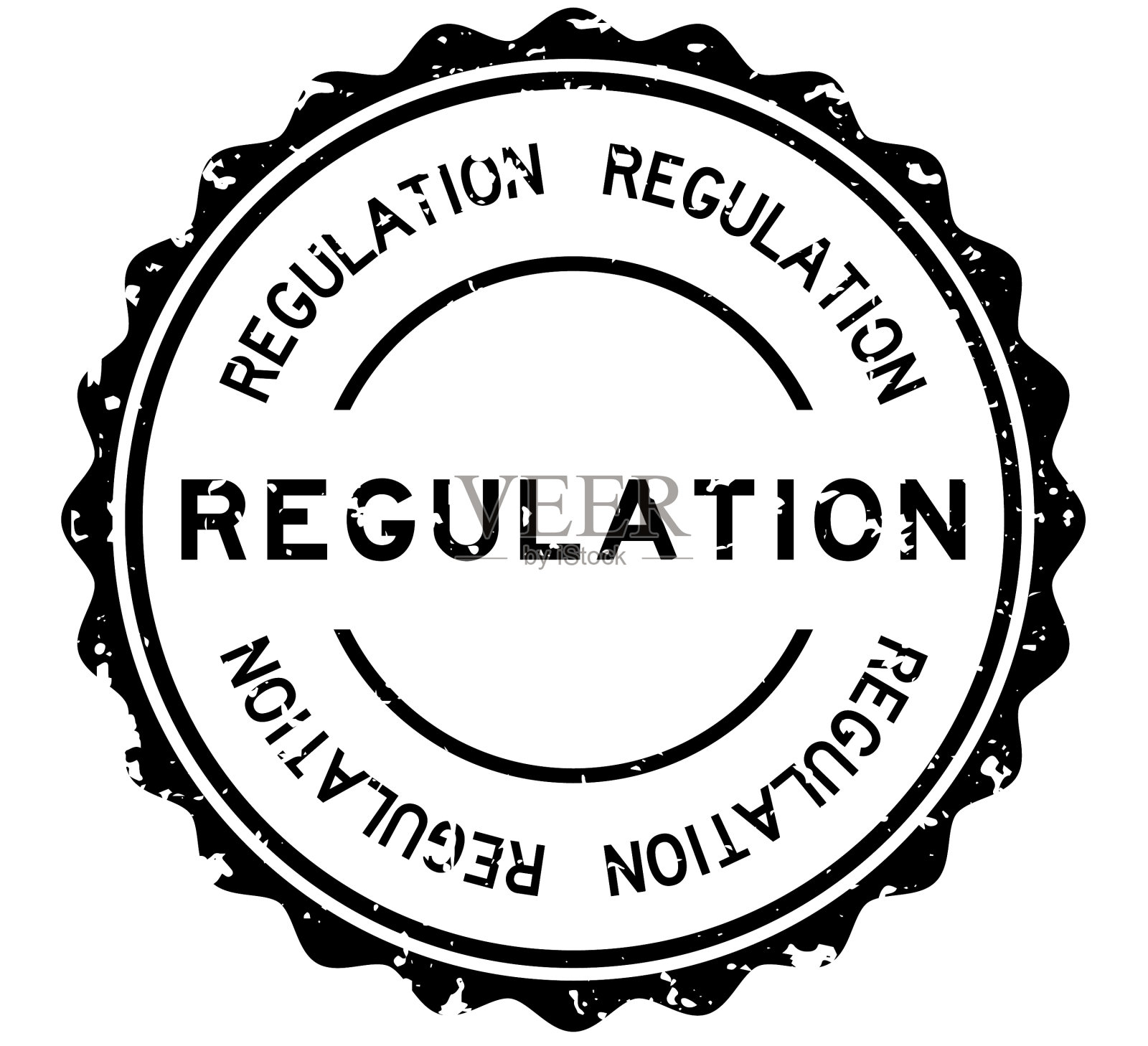 Grunge黑色规则字圆形橡胶密封设计元素图片