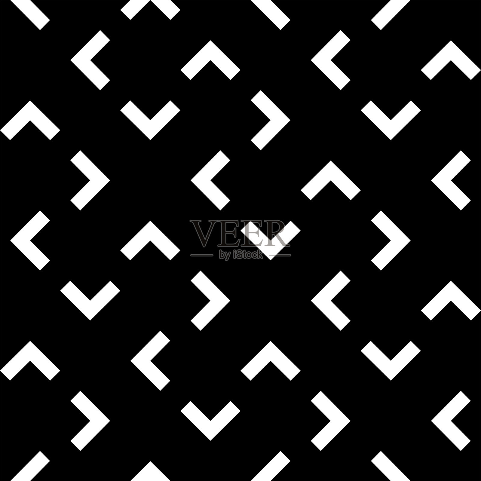向量。黑白抽象的民族无缝图案。尖括号的背景。马赛克。包装纸设计,纺织印刷,网页设计,封面,广告和印刷产品。插画图片素材