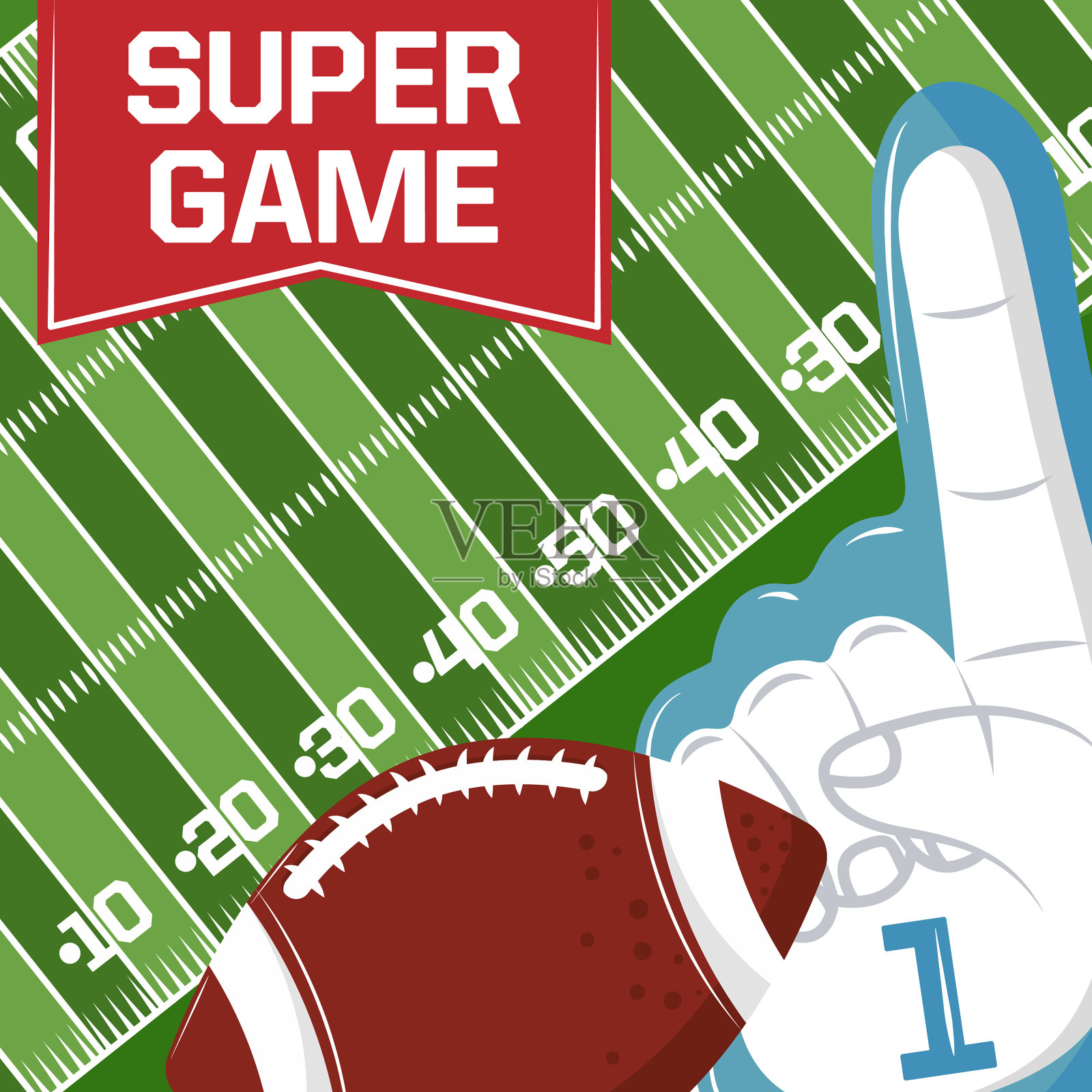 超级橄榄球插画图片素材