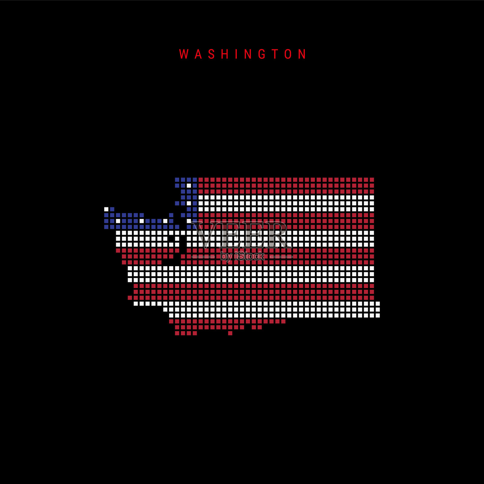 华盛顿星点图插画图片素材