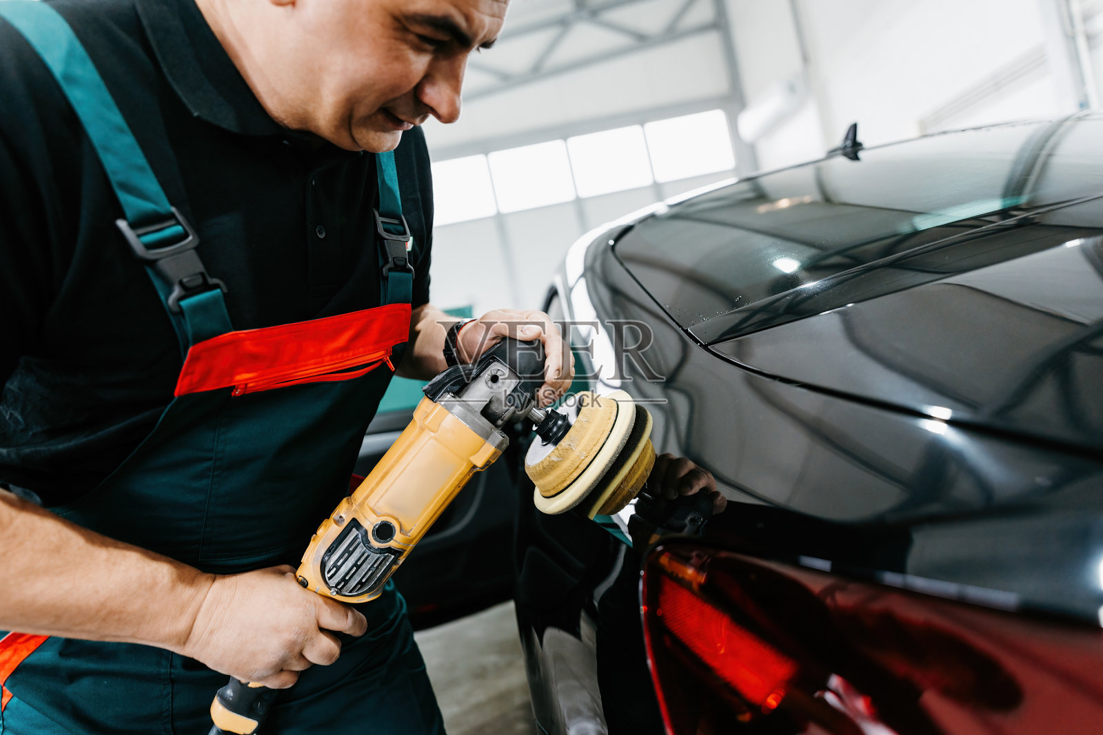 汽车抛光照片摄影图片