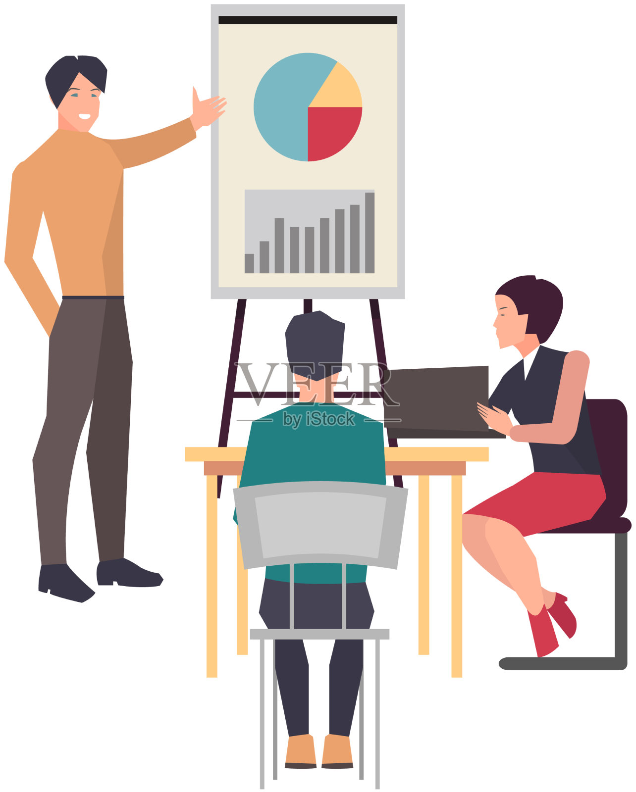 会议讨论启动项目商业计划设计元素图片