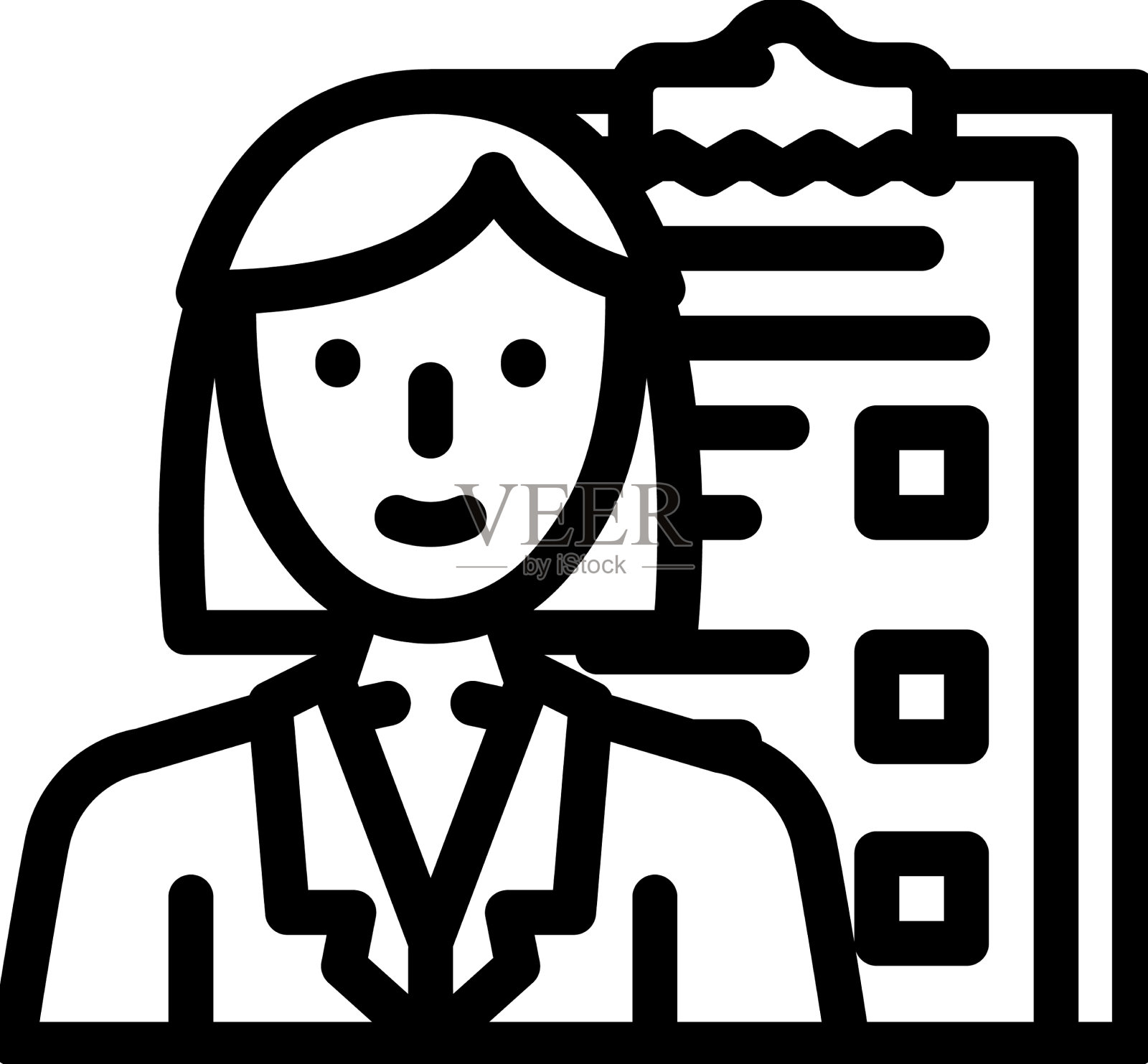 治疗师医生线图标设计元素图片