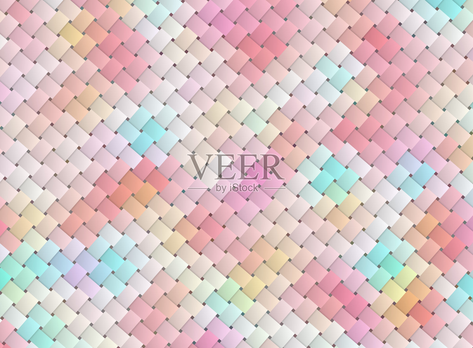 交错纤维方格表面元素柳条塑料编织图案纹理背景。插画图片素材