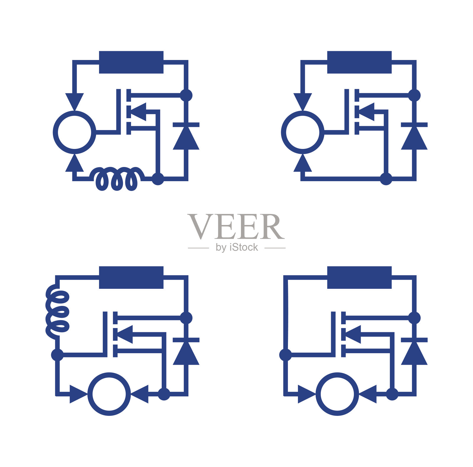 电子电路设计图例插画图片素材