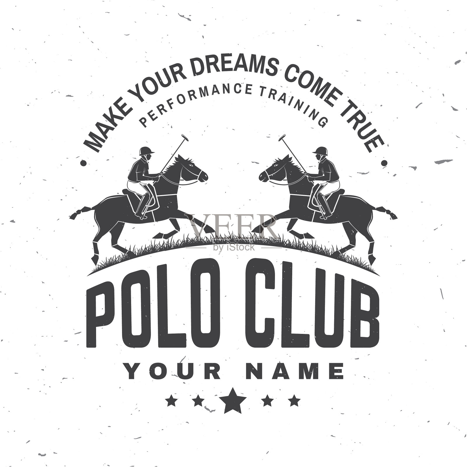 马球俱乐部运动徽章贴片会徽标志插画图片素材