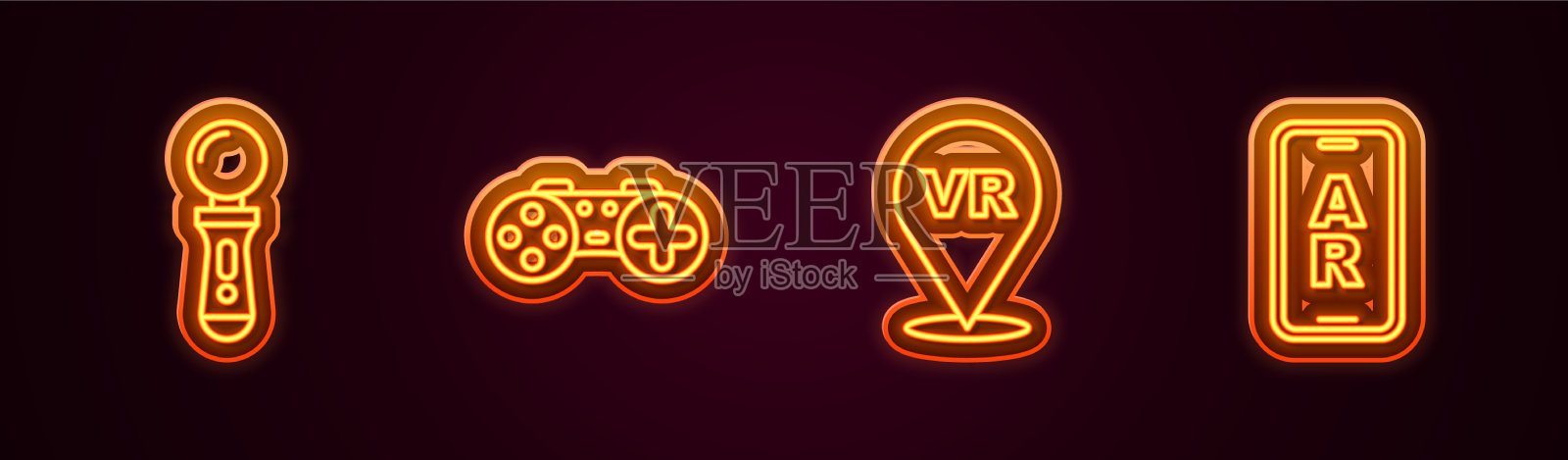 设置线vr控制器游戏手柄虚拟图标素材