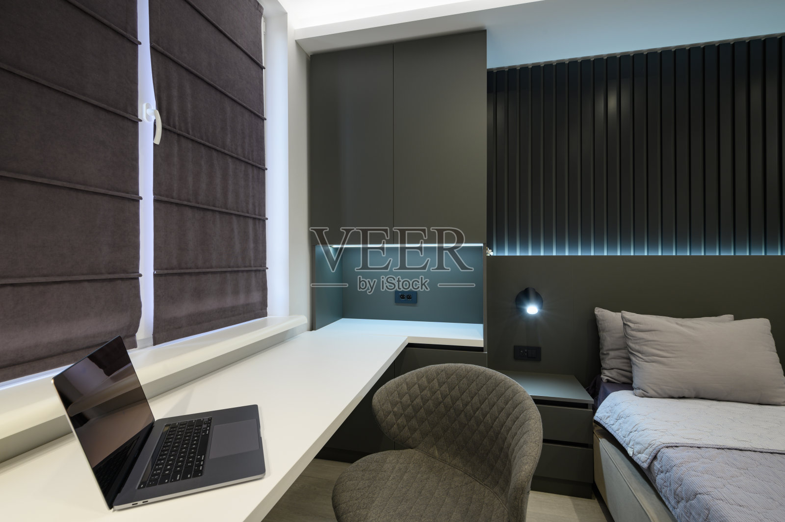 豪华主卧室,细节优雅现代照片摄影图片