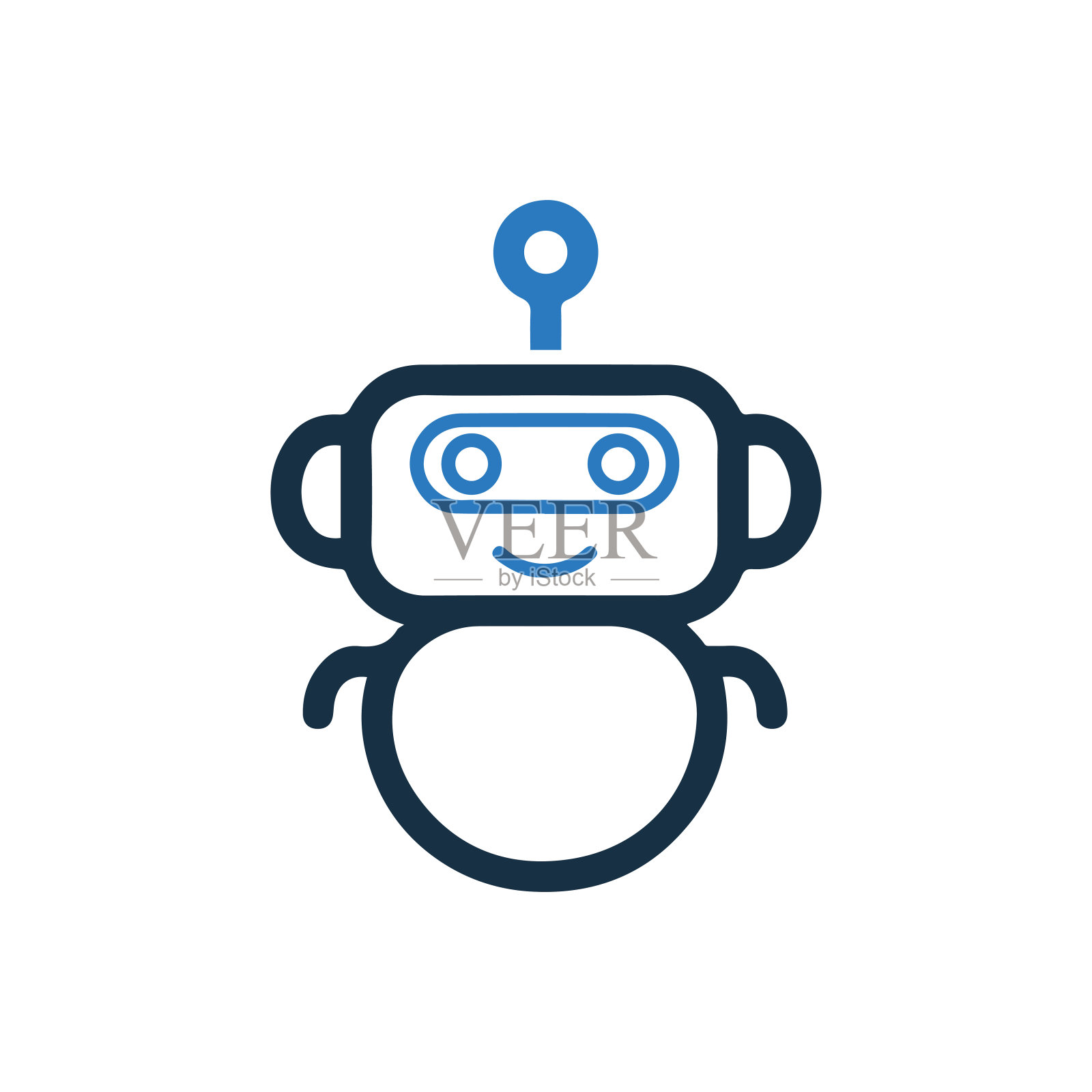 机器人顾问或外星人图标插画图片素材