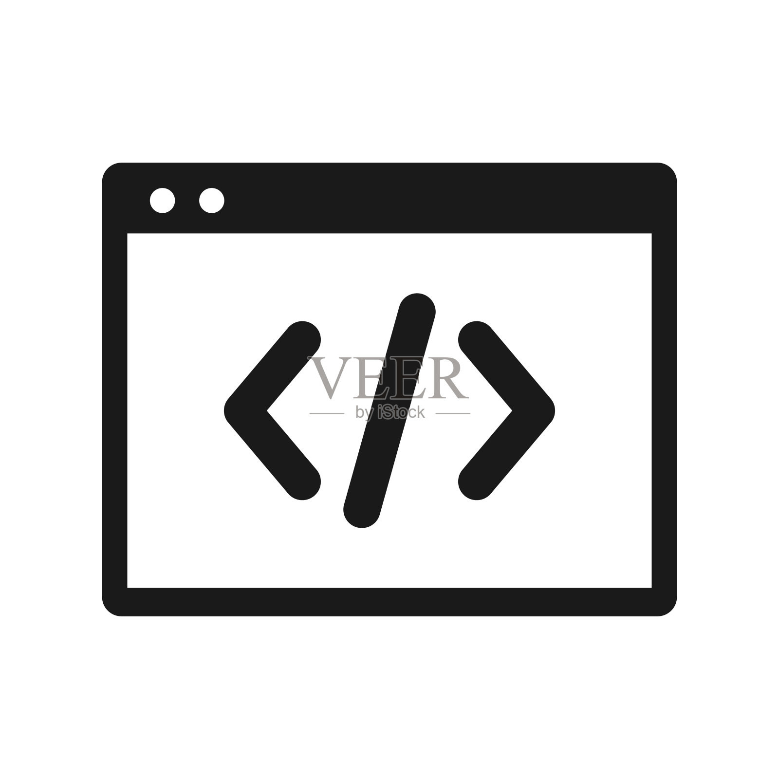 代码窗口矢量图标,编码符号。编程,代码,应用图标图标素材